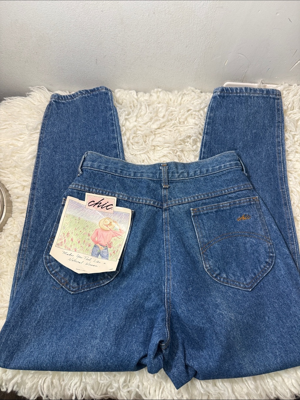 NWT Vintage Chic Classic Blue Denim Highwaisted Jeans size 26